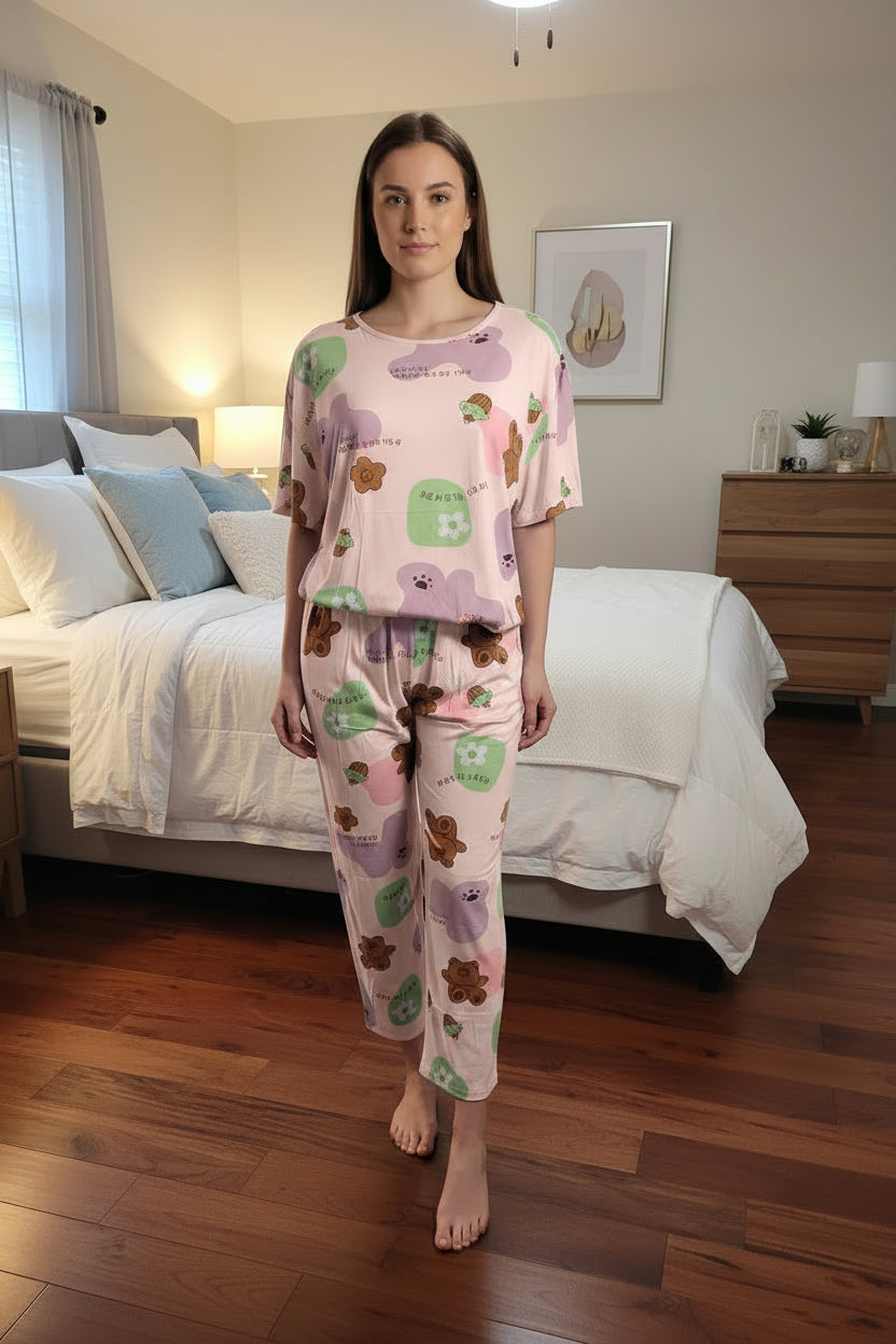 Pijama de Oso | Pantalón Largo | Suave y Cómoda
