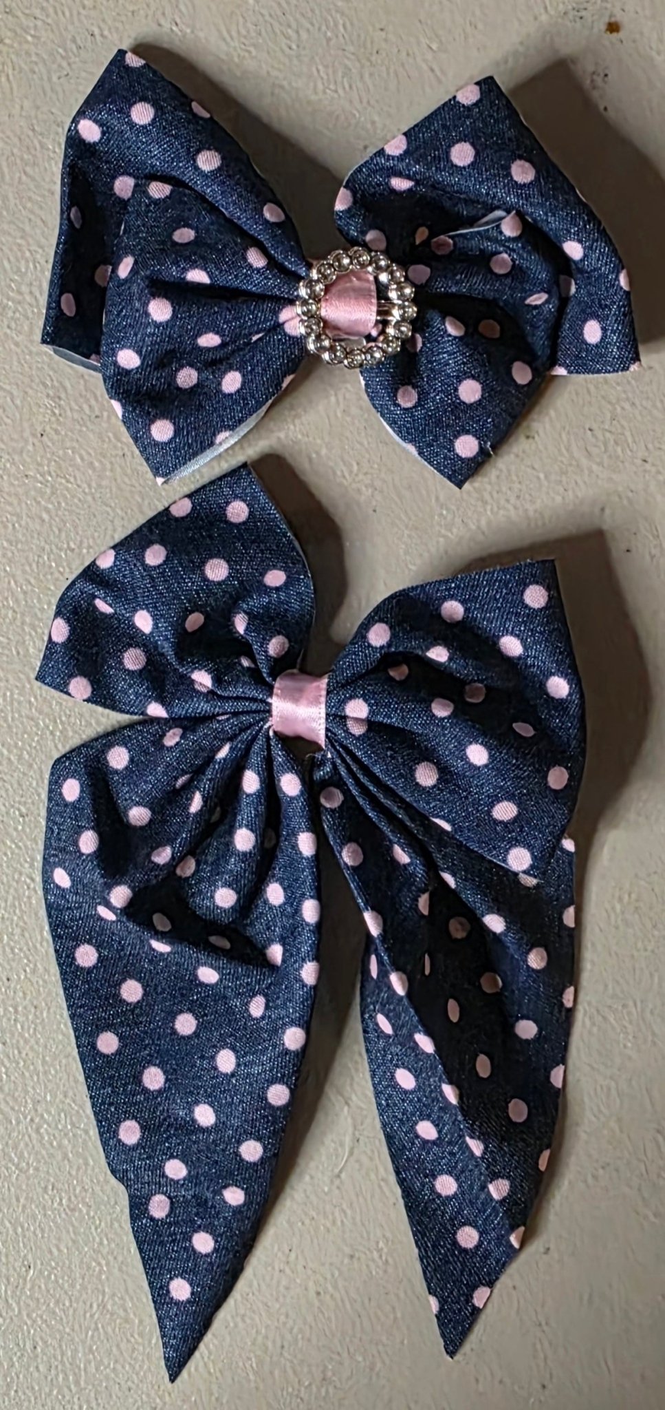 Polka Dot Hair Bow Set for Girls – 2-Piece Coquette - Angelique Boutique