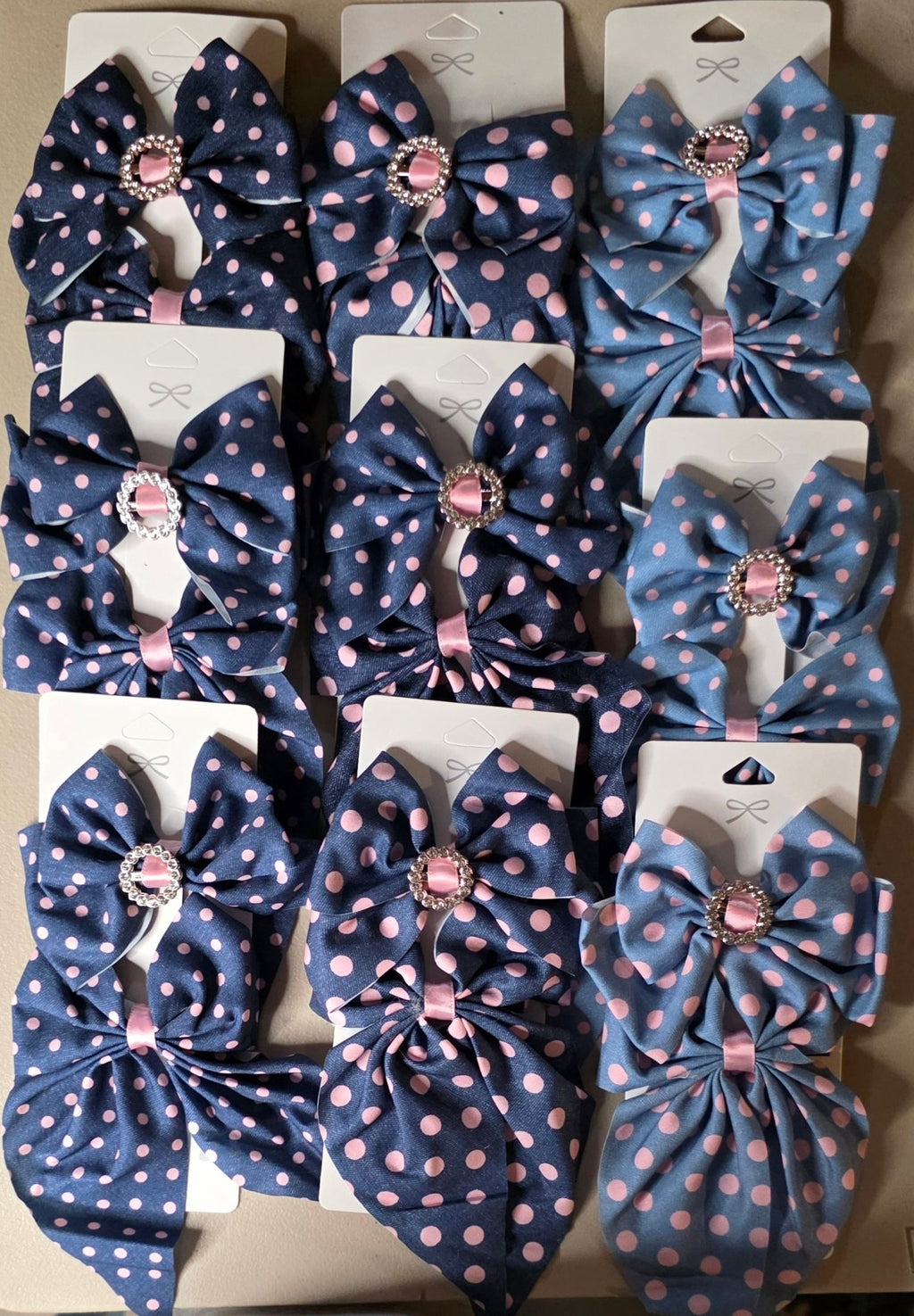 Polka Dot Hair Bow Set for Girls – 2-Piece Coquette - Angelique Boutique