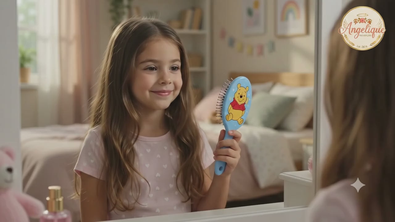 Winnie the Pooh Pastel Hair Brush & Scalp Massage Comb – 4 Colors