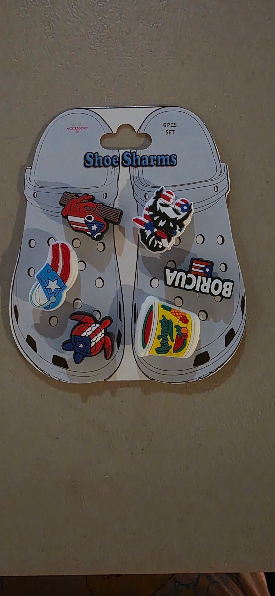 Puerto Rico Shoe Charms Set – 6 Pcs Boricua Collection - Angelique Boutique