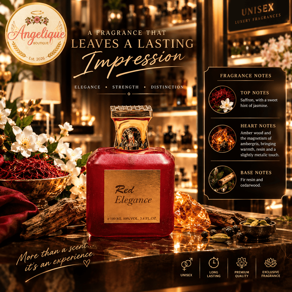 Red Elegance Eau de Parfum for Women - Angelique Boutique