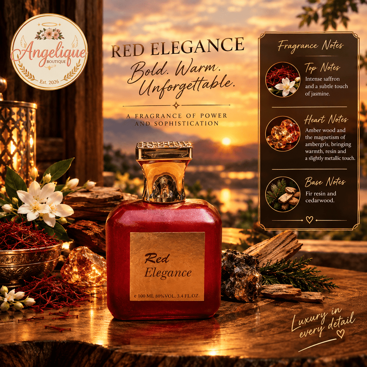 Red Elegance Eau de Parfum for Women - Angelique Boutique
