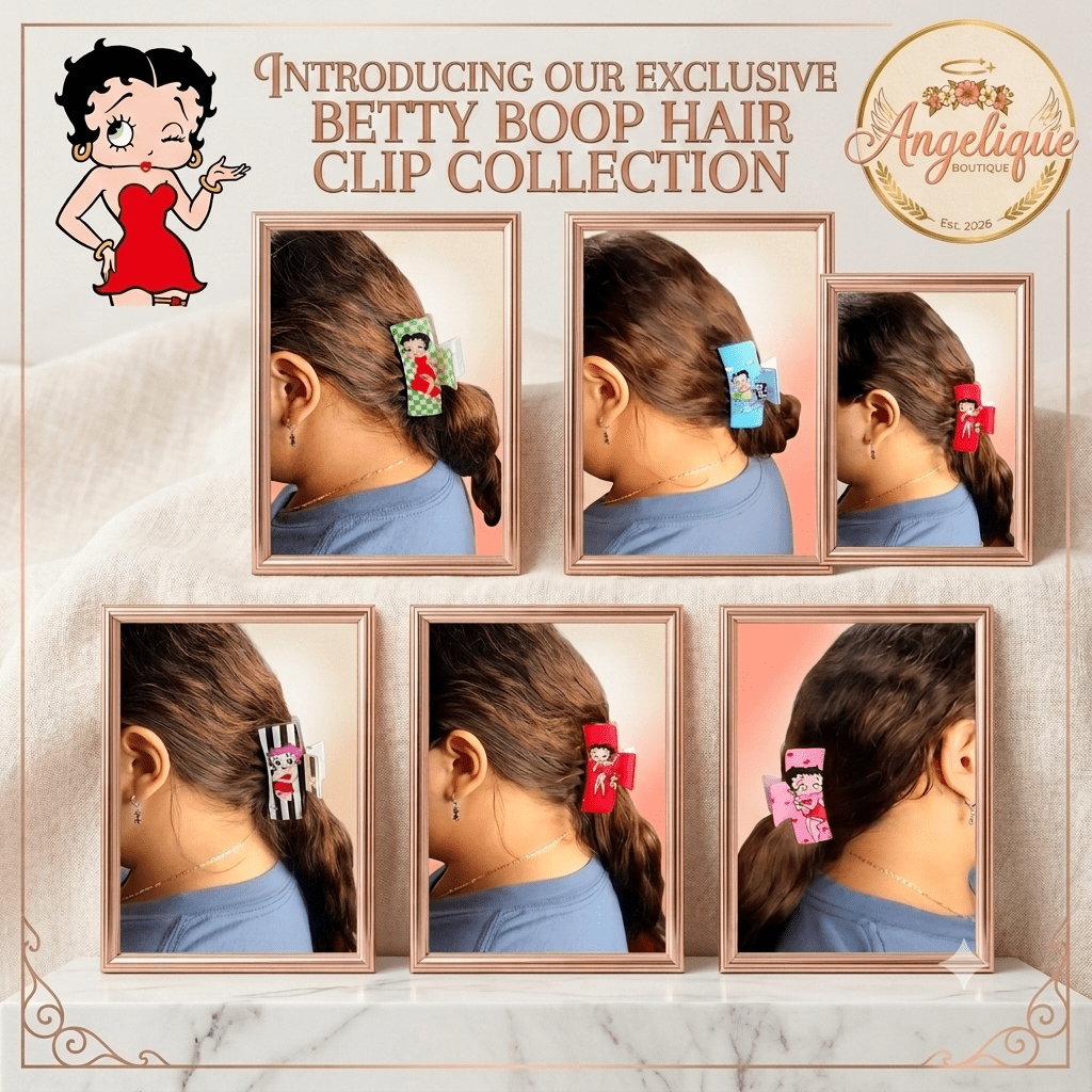 Retro Cartoon Hair Claw Clips – Vintage Pin-Up Designs - Angelique Boutique