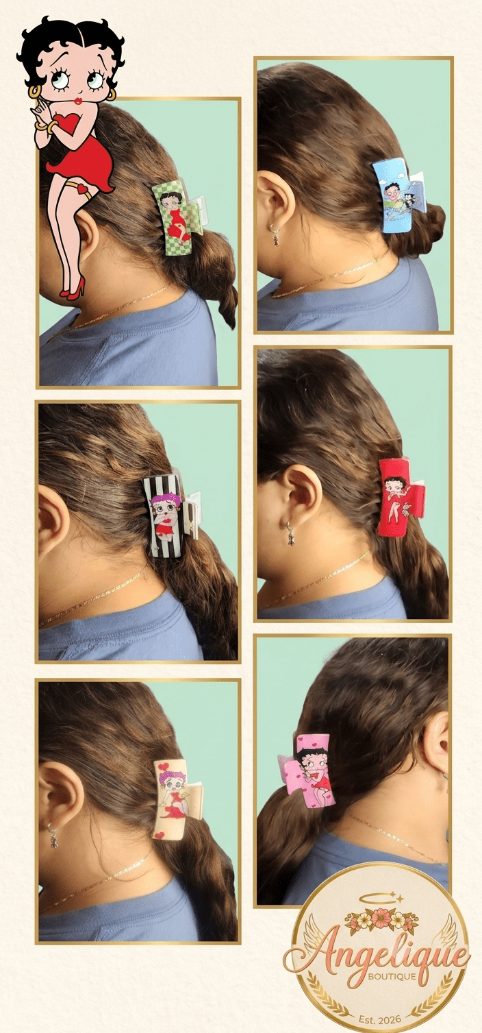 Retro Cartoon Hair Claw Clips – Vintage Pin-Up Designs - Angelique Boutique