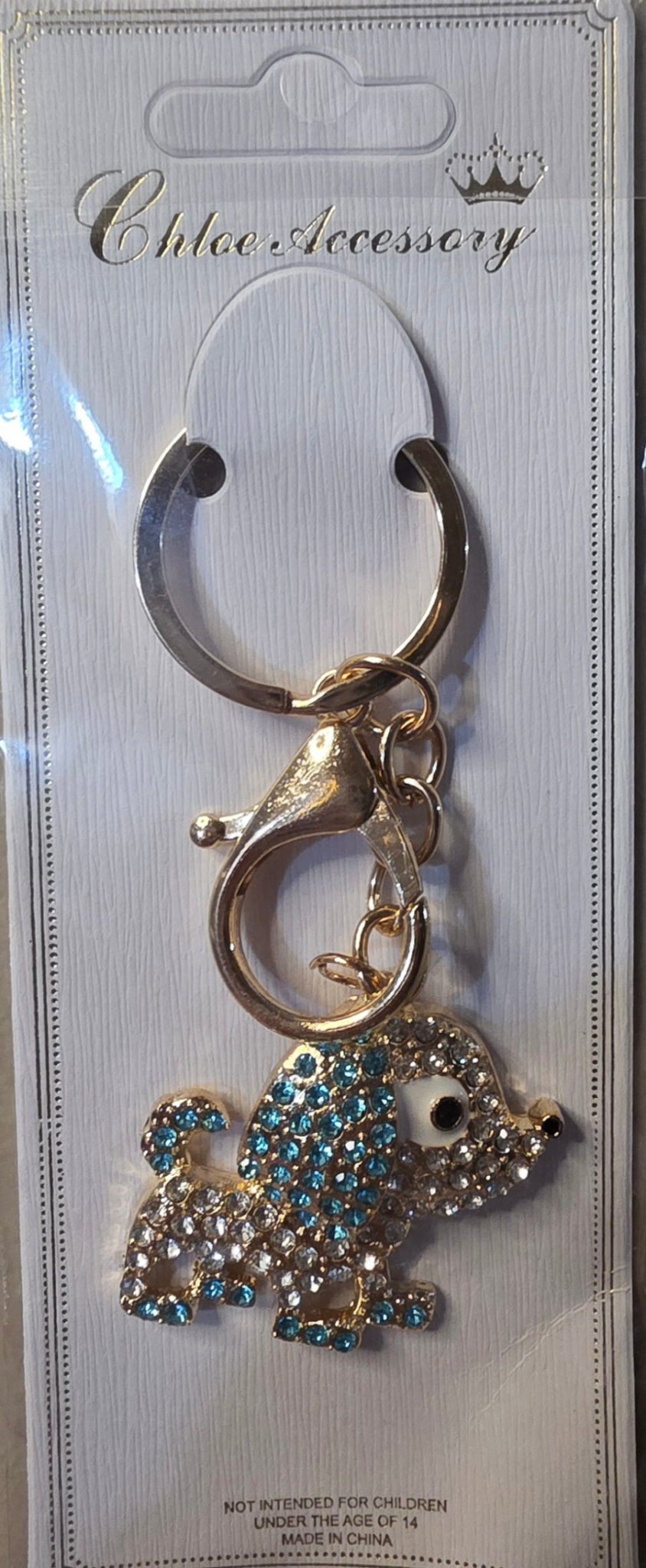 Rhinestone Poodle Dog Keychain Charm – Silver & Gold Tone - Angelique Boutique
