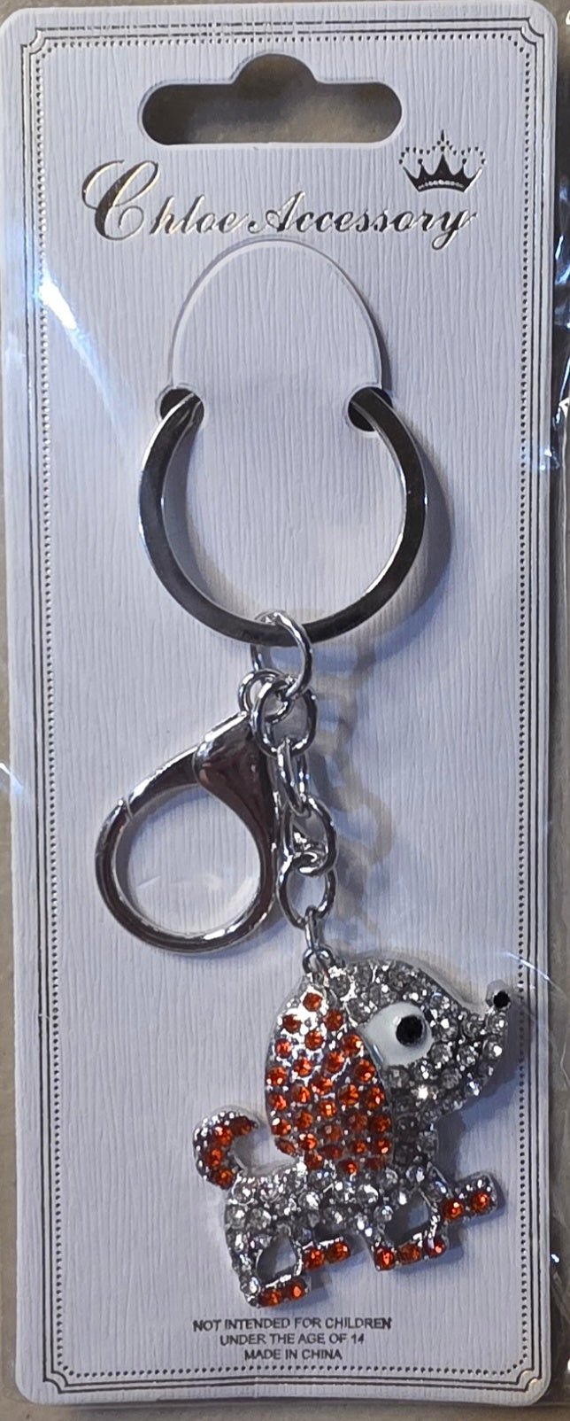 Rhinestone Poodle Dog Keychain Charm – Silver & Gold Tone - Angelique Boutique