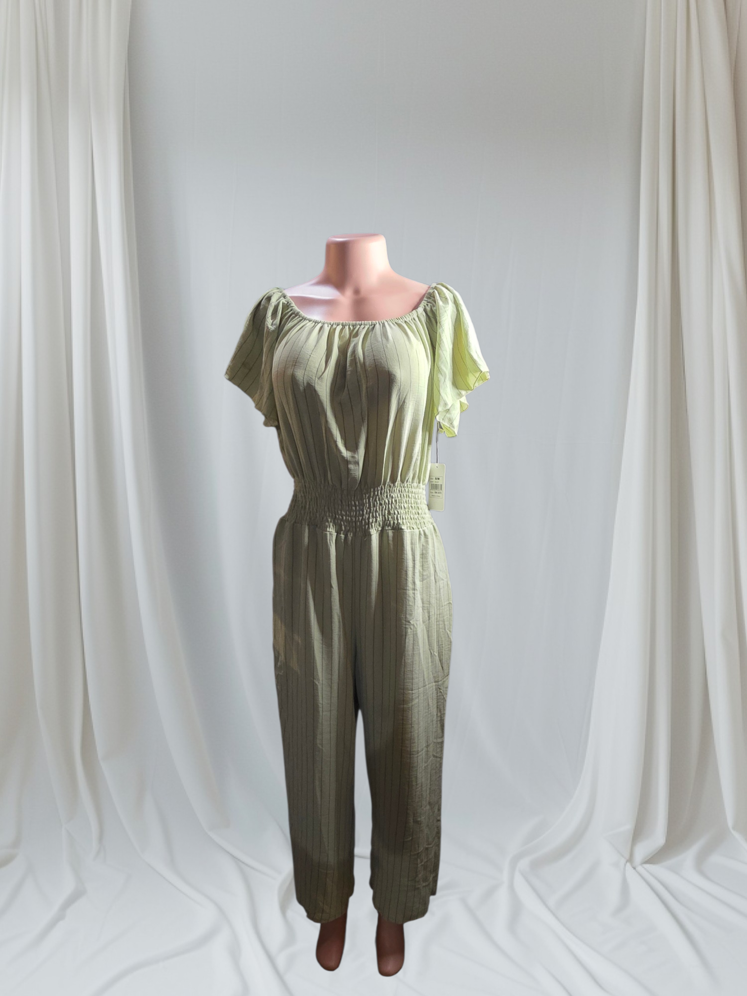 Enterizo Jumper Rallado con Estrechez en la Cintura | S/M y L/XL