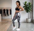 Leggings de Alta Compresión Doble Tono