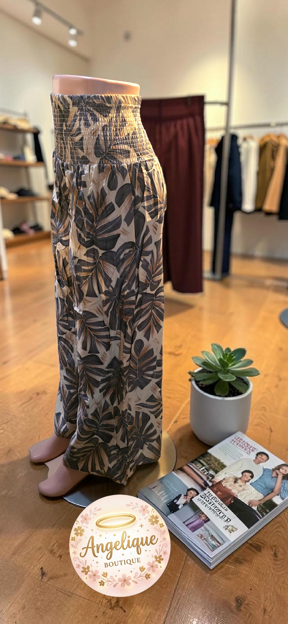 Pantaloneta Palazzo con Estampado Floral 🌸 | Fluida y Elegante
