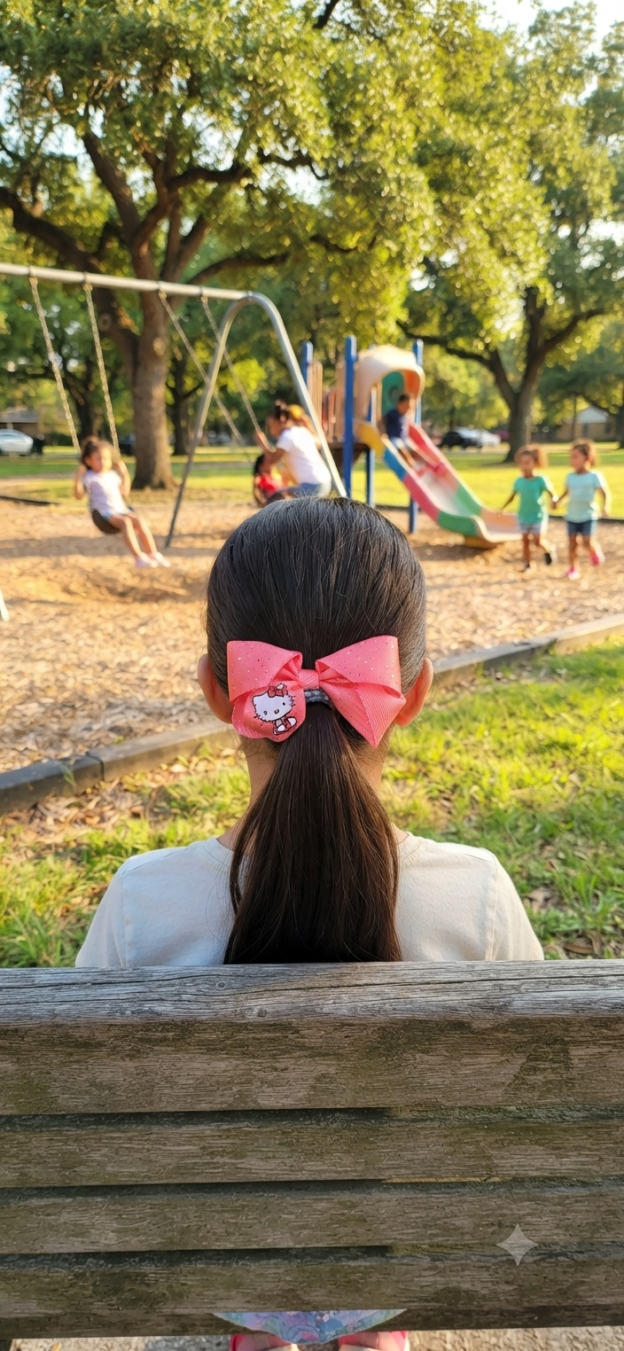 Hello Kitty Big Glitter Hair Bow for Girls