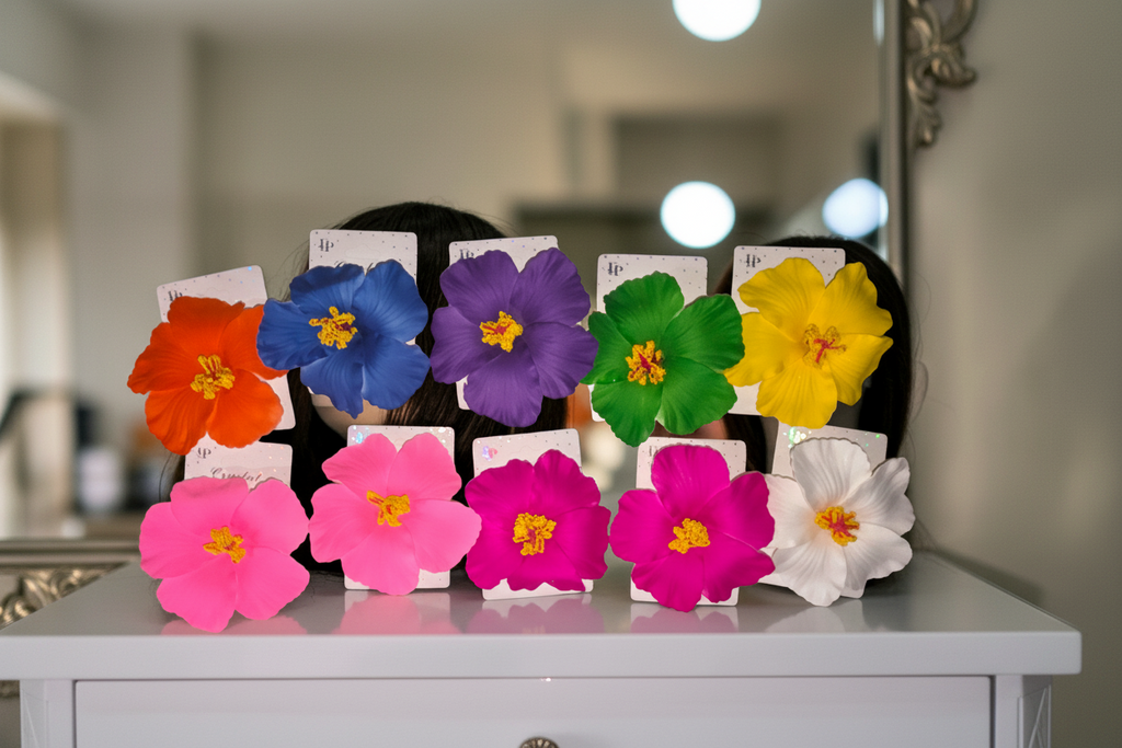 Lazo Floral de Hibiscus para el Cabello