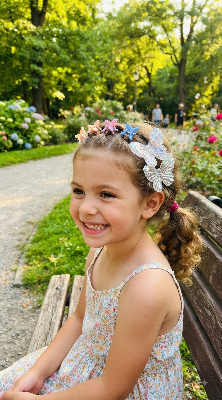 Butterfly Hair Clips – Mini Hair Ties & Clips Set