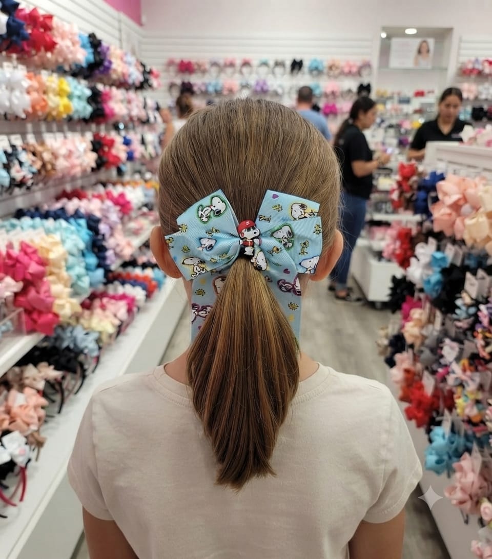 Snoopy & Friends Cheer Hair Bow for Girls