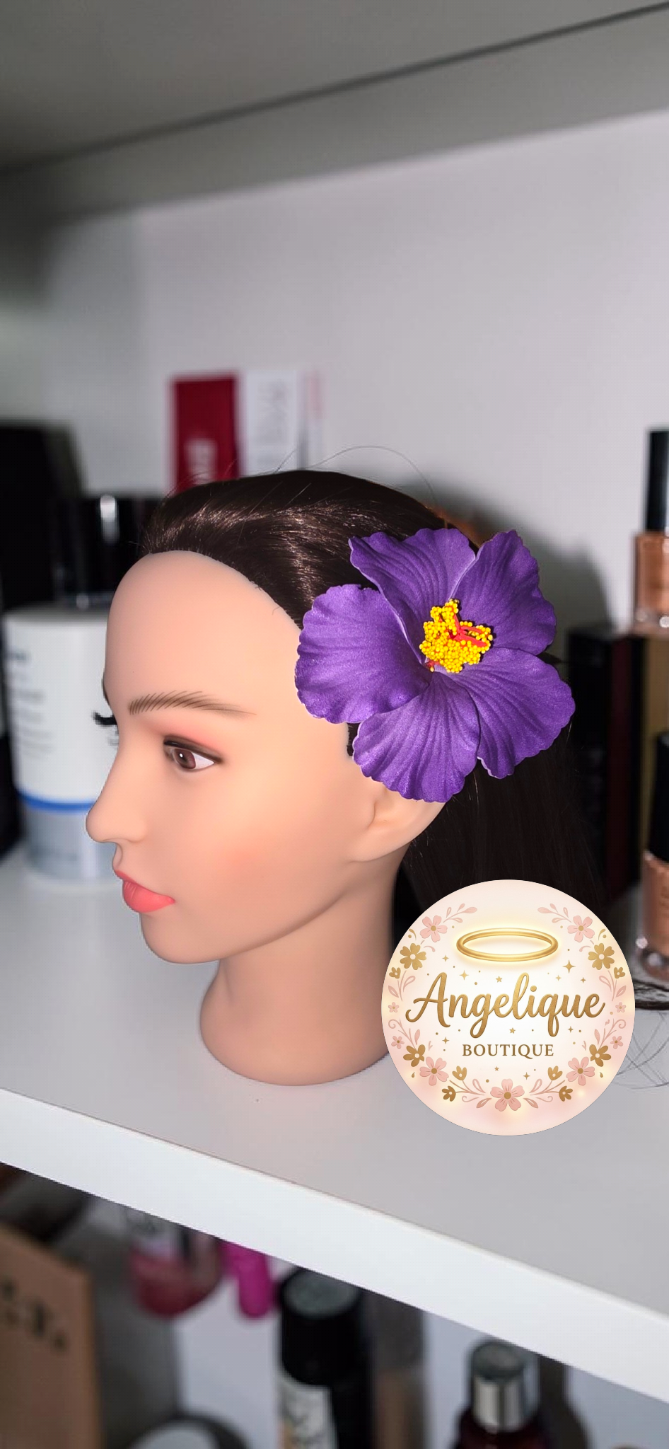 Lazo Floral de Hibiscus para el Cabello