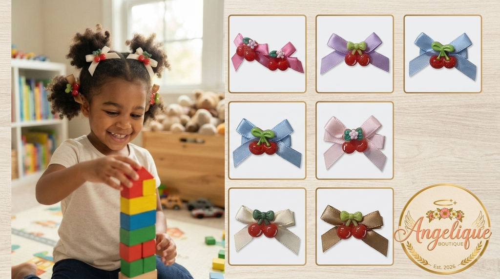 Cherry Hair Bows for Girls – Cute Bow Hair Clip