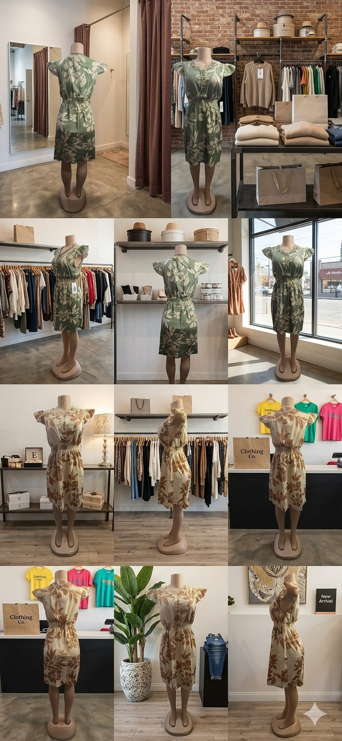 Vestido Corto Midi Floral de Alta Calidad