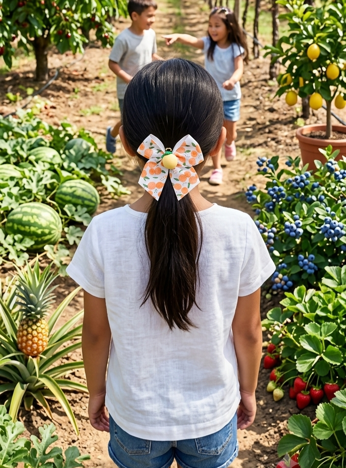 Fruity Hair Bows Girls Grosgrain Ribbon Clip