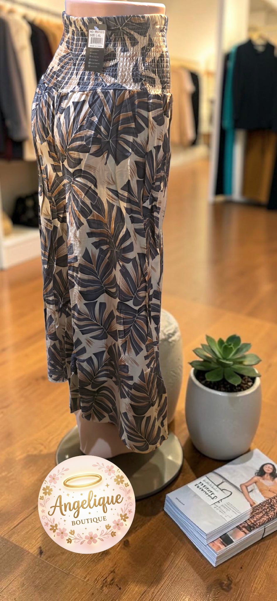 Pantaloneta Palazzo con Estampado Floral 🌸 | Fluida y Elegante