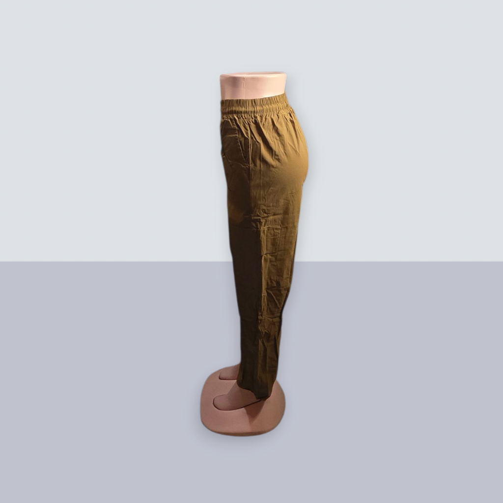 Pantalón Cargo con Bolsillos y Elástico en Cintura | Marrón, Verde, Negro & Gris