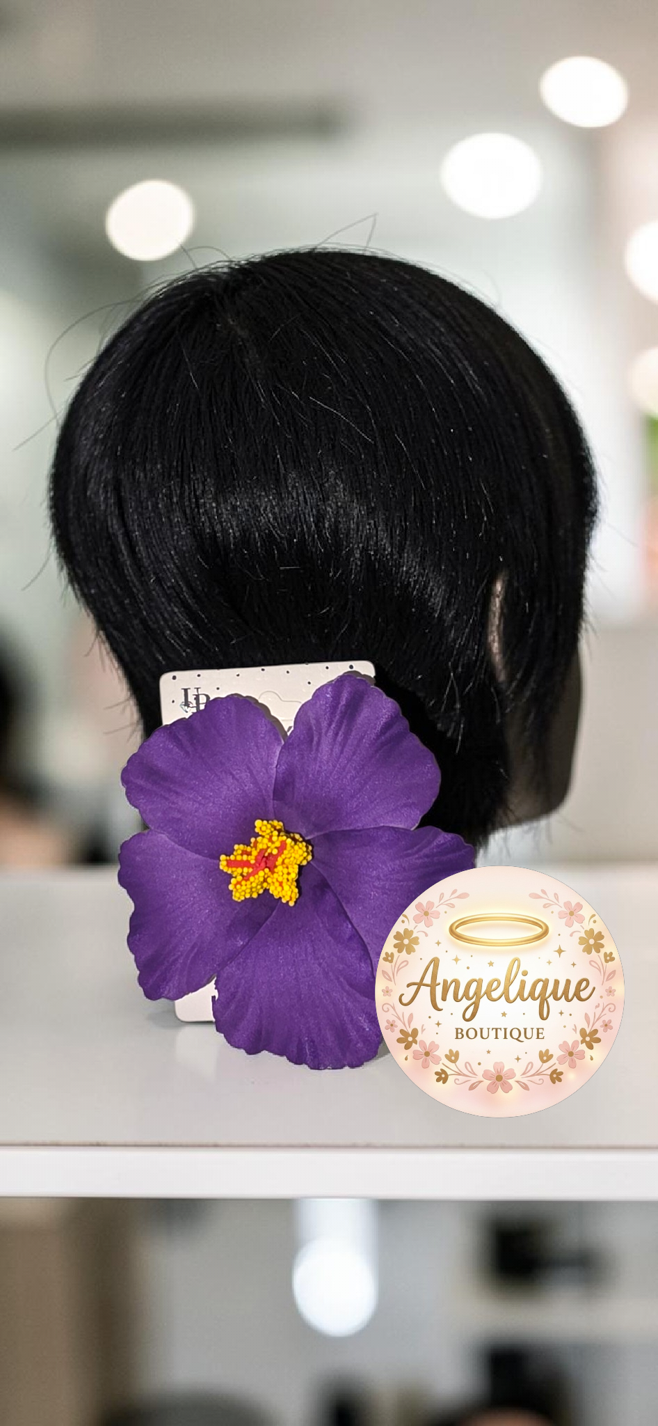 Lazo Floral de Hibiscus para el Cabello
