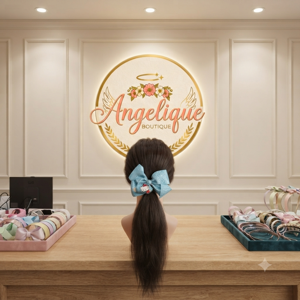 Hello Kitty Big Glitter Hair Bow for Girls