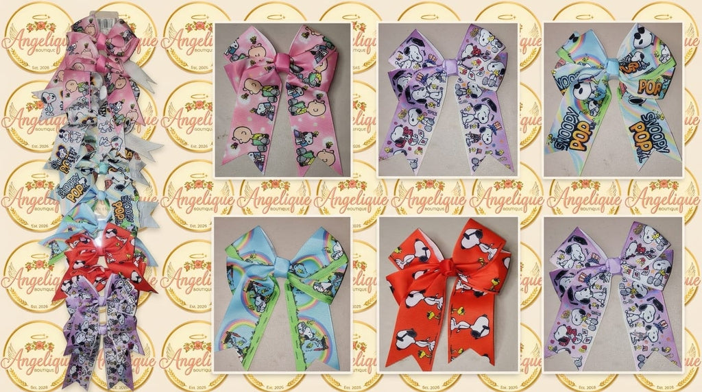 Snoopy & Friends Cheer Hair Bow for Girls