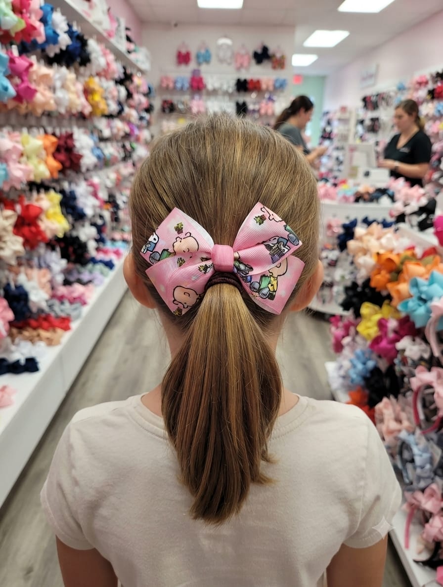 Snoopy & Friends Cheer Hair Bow for Girls