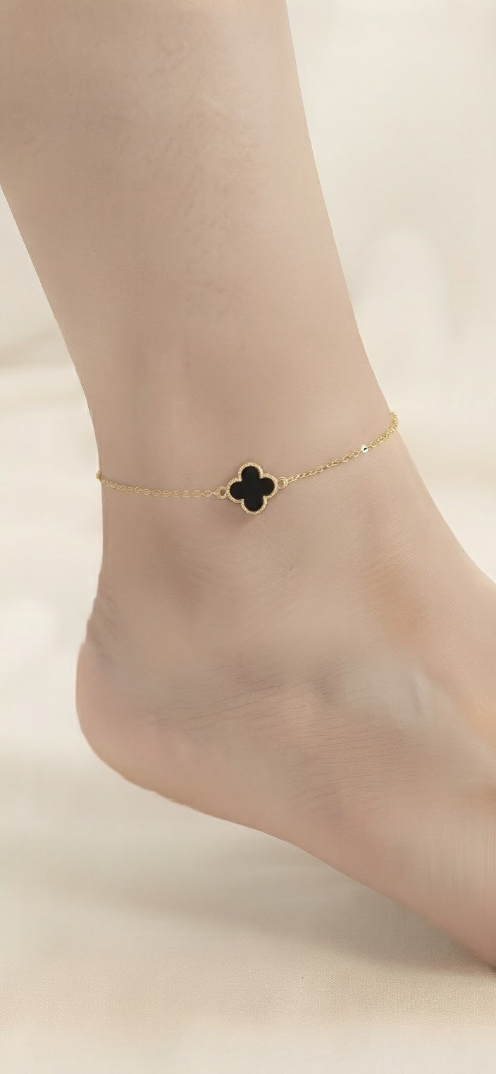 Women's Luxury Monogram Charm Anklet – Stainless Steel
