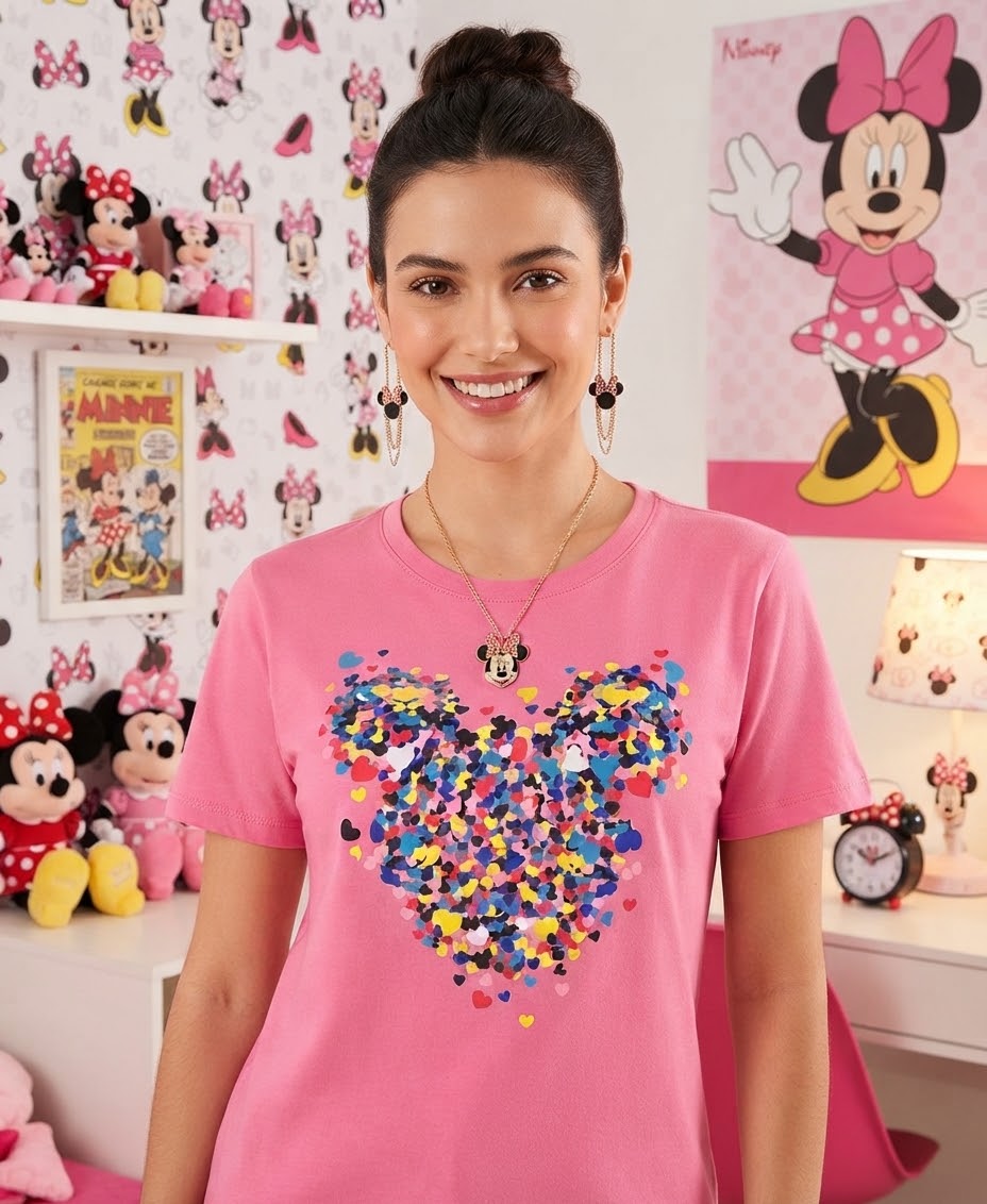 Women's Cartoon Mouse Print Blouse – Fun Style