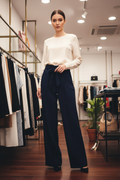 Palazzo Largo con Faja Elástica y Cinturón | Terracota, Kaki, Beige, Negro & Azul
