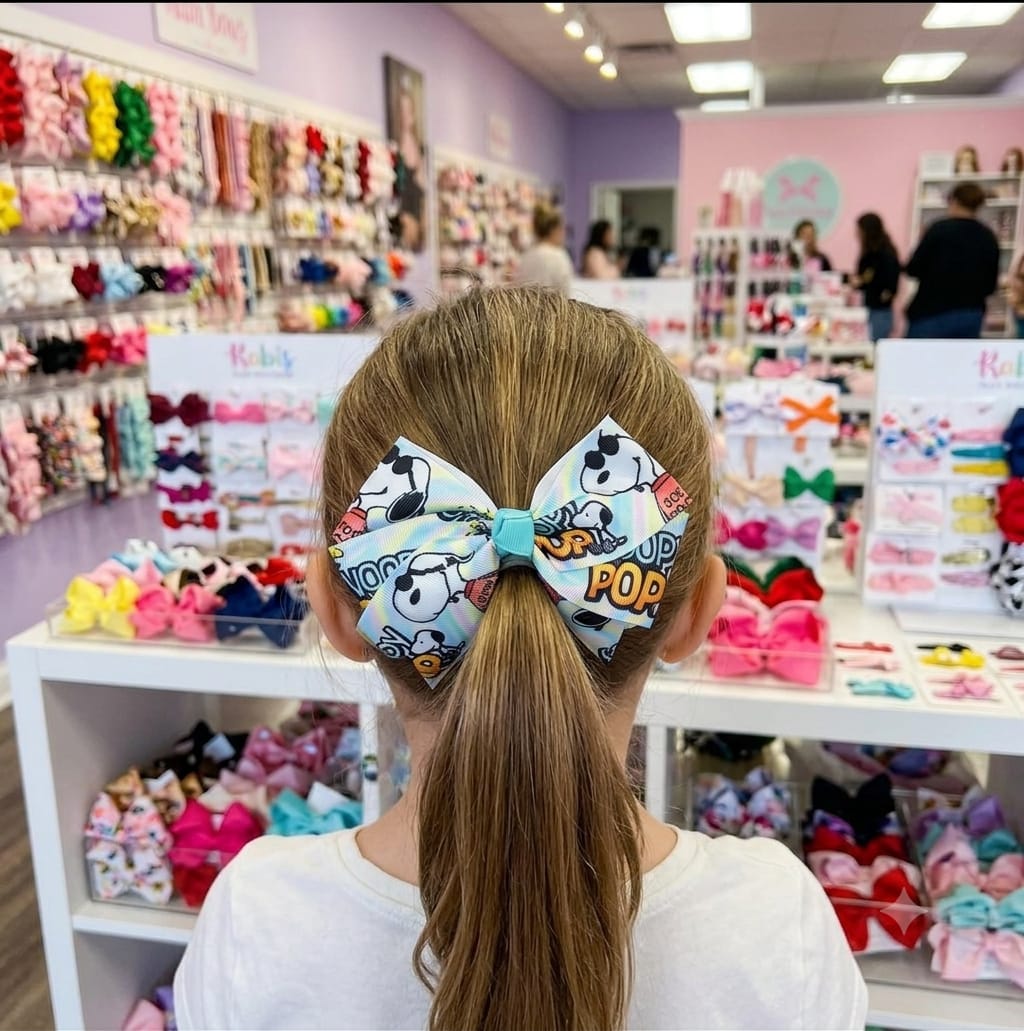 Snoopy & Friends Cheer Hair Bow for Girls