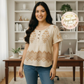 Blusa Floral de Cuello Ovalado | Ligera y Femenina