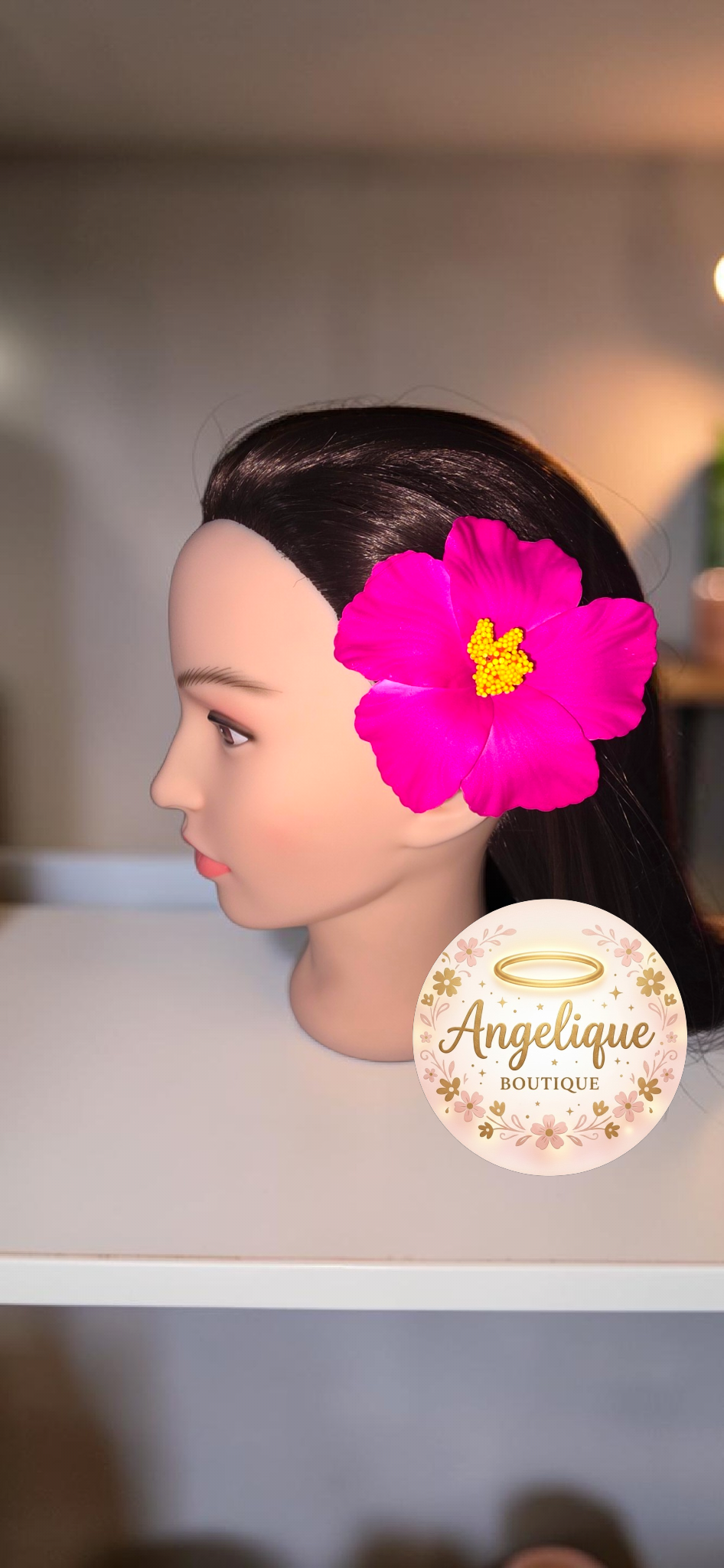 Lazo Floral de Hibiscus para el Cabello