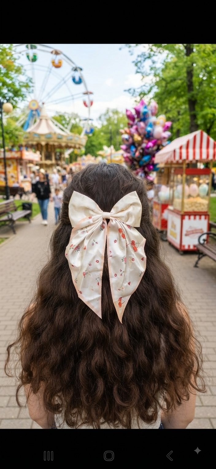 Coquette Cherry Hair Bow – Cute Bow for Girls & Women