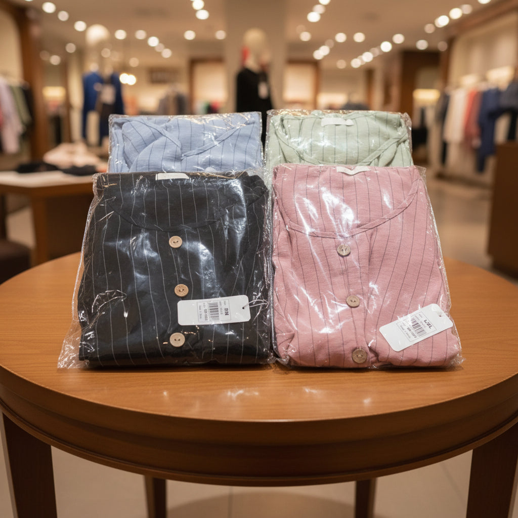 Vestido Corto con Botones y Líneas | Alta Calidad