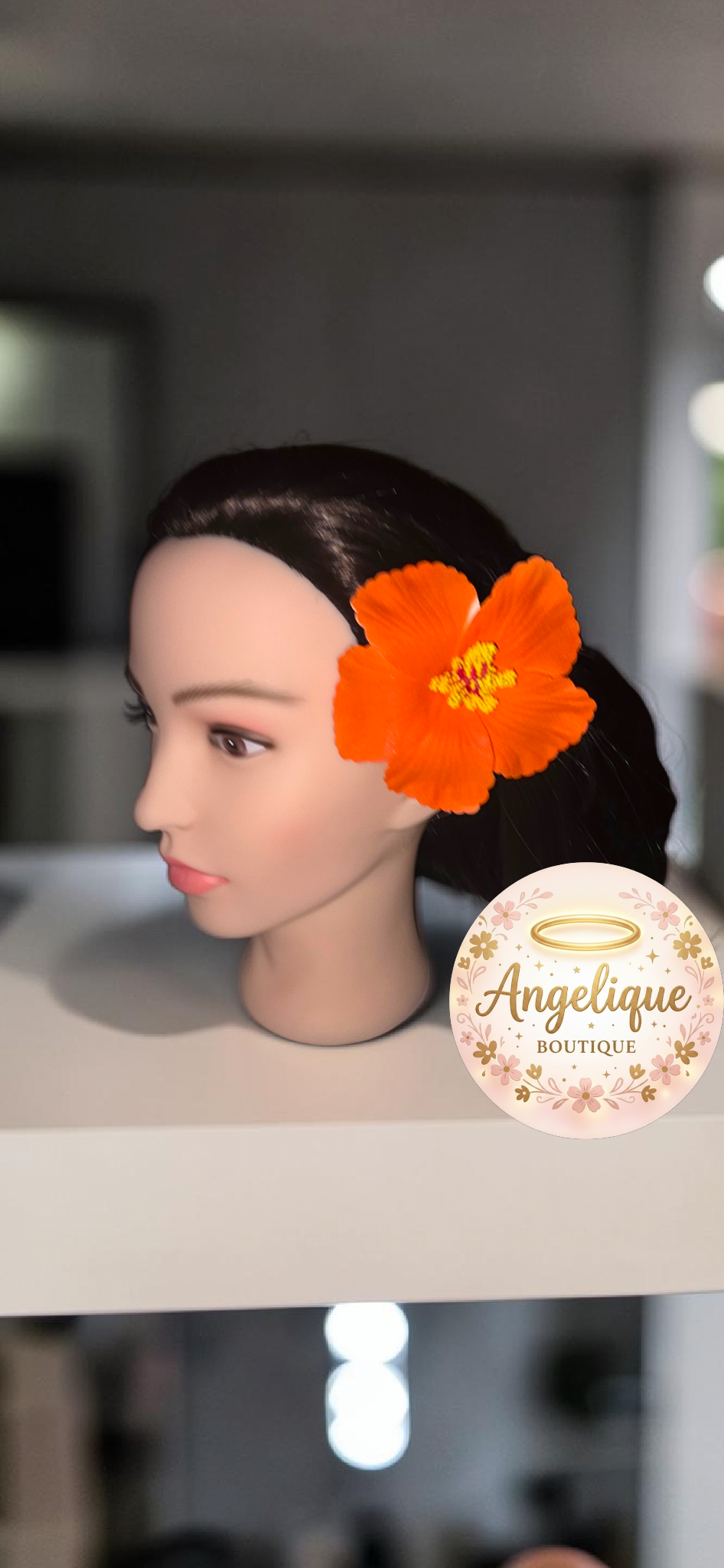 Lazo Floral de Hibiscus para el Cabello