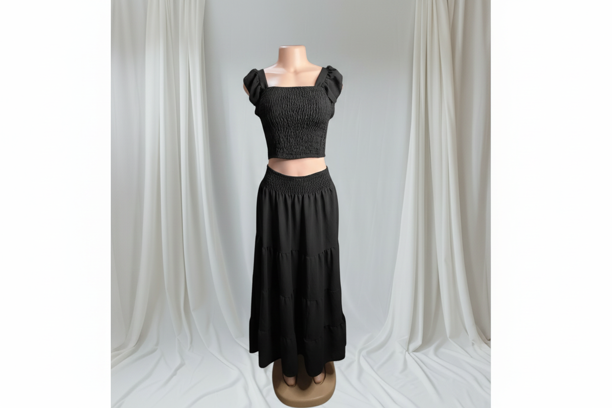 Set de Falda de Dos Piezas con Elástico Ancho en la Cintura | S/M y L/XL
