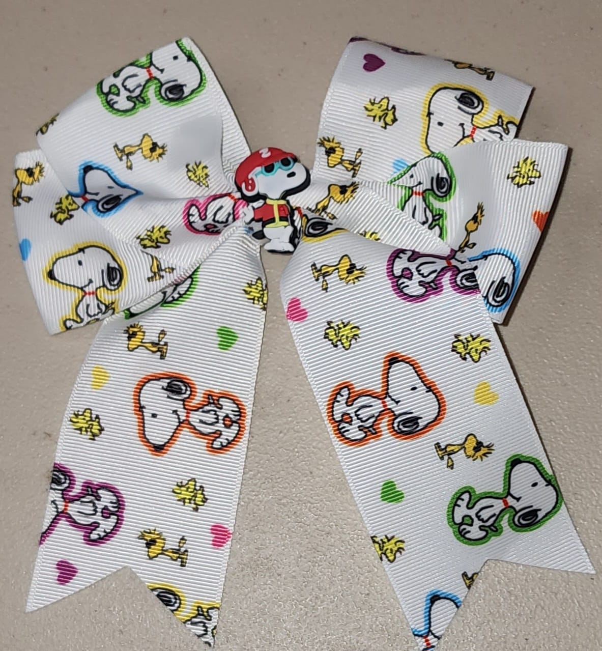 Snoopy Grosgrain Hair Bow Clip for Girls