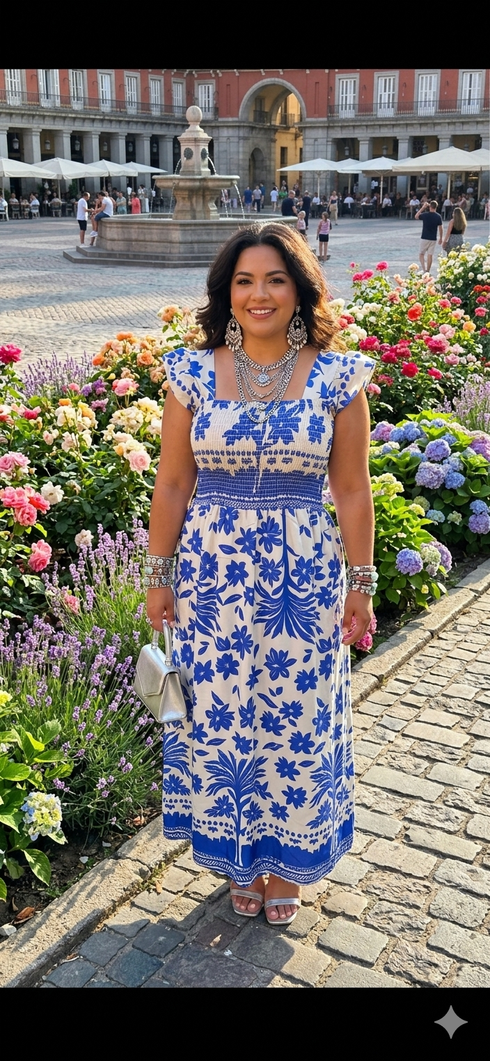 Vestido Largo Floral de Alta Calidad | Estampado Floral Elegante