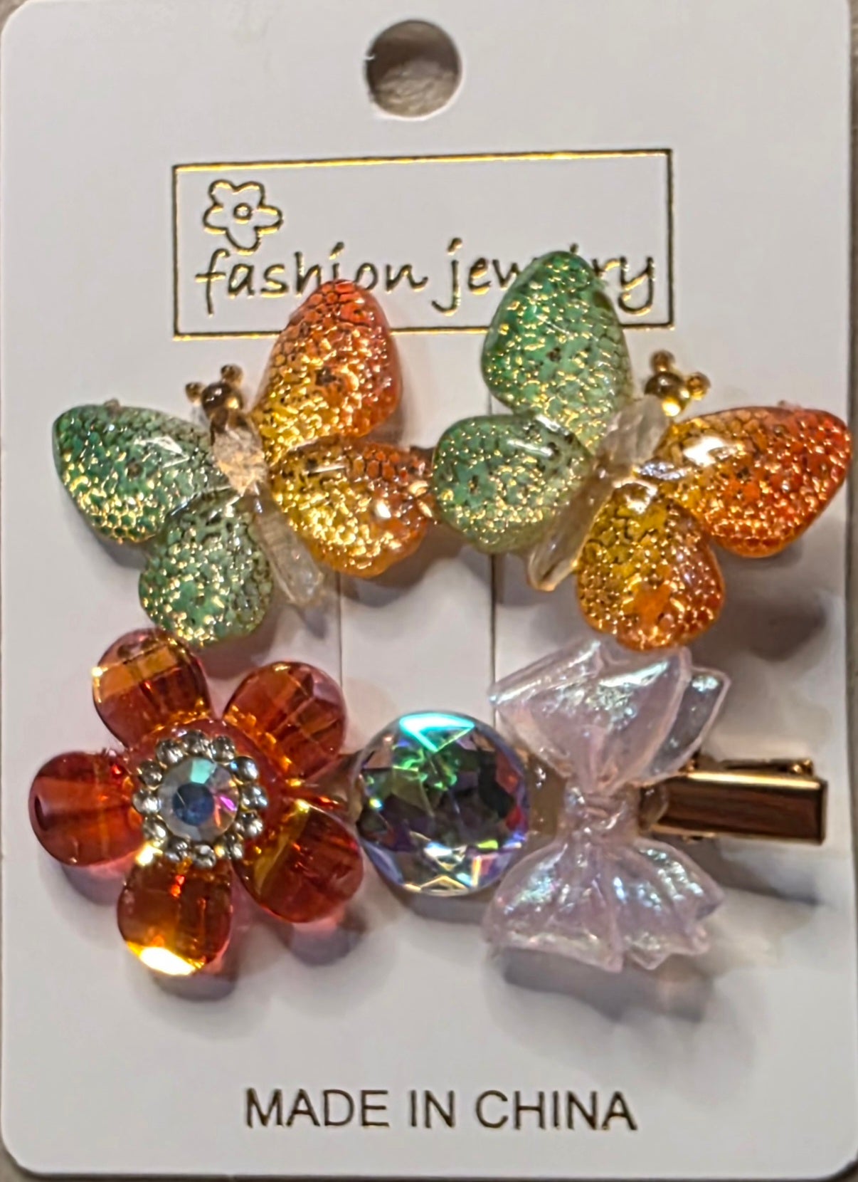 Butterfly Hair Pins Set of 2 – Glitter Bobby Pins for Girls