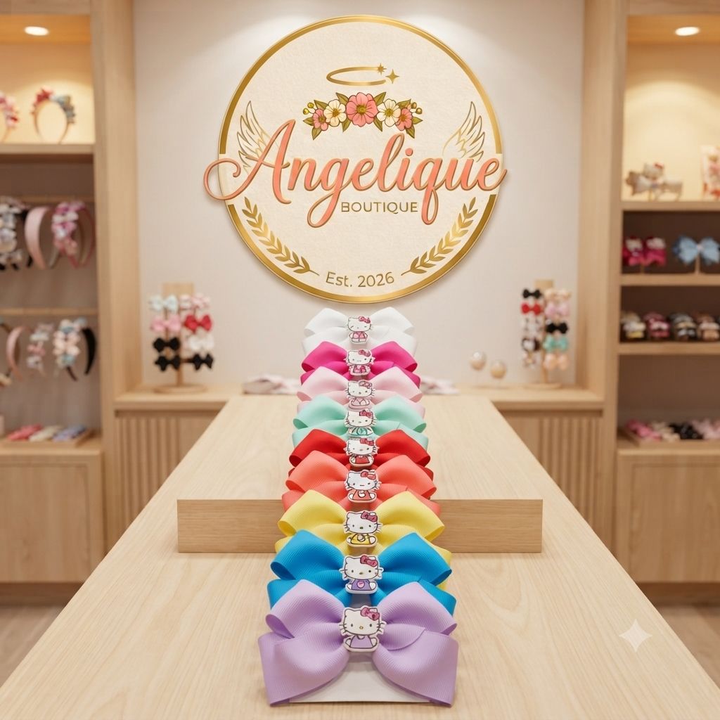 Hello Kitty Big Glitter Hair Bow for Girls