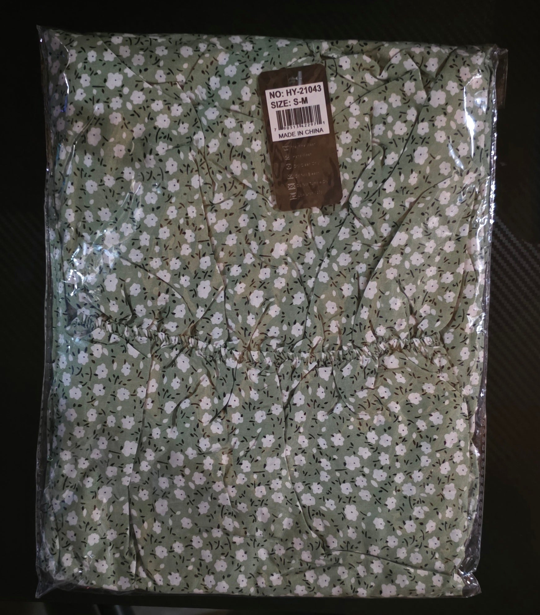 Vestido Largo Floral Tejido – 65% Seda / 35% Poliéster