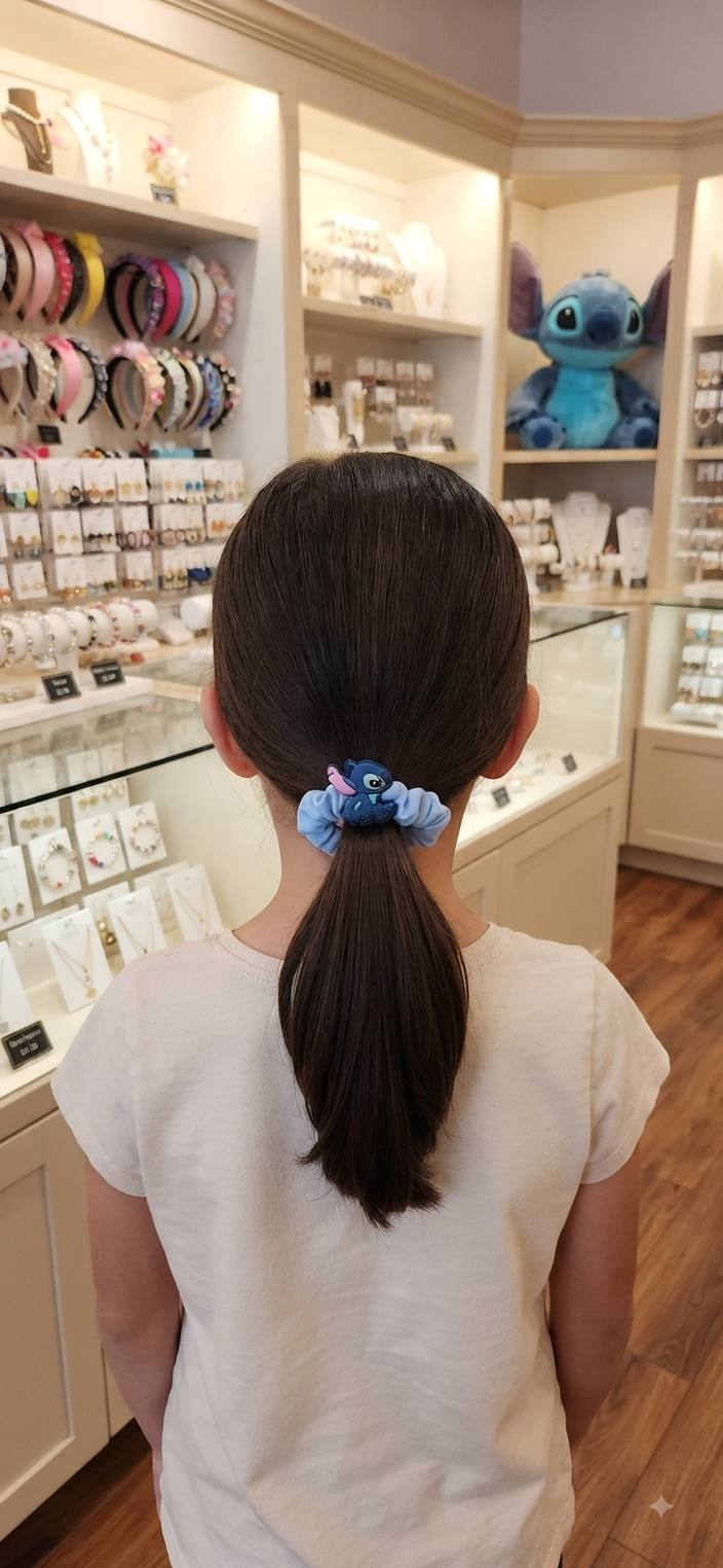 Cartoon Character Scrunchies Set of 2 – Cute Hair Ties for Girls
