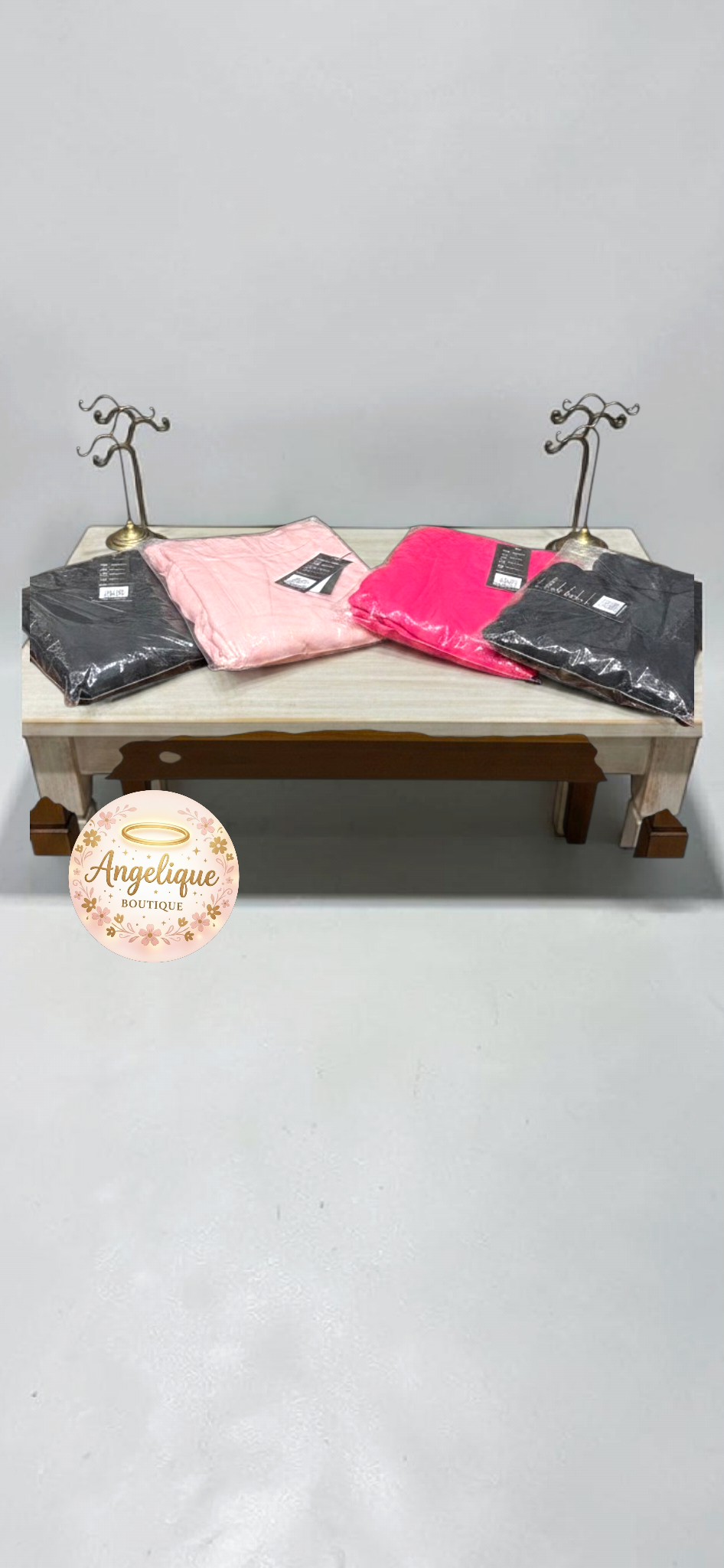Pantalón Palazzo Largo | Rosa Fucsia, Rosa Claro & Negro