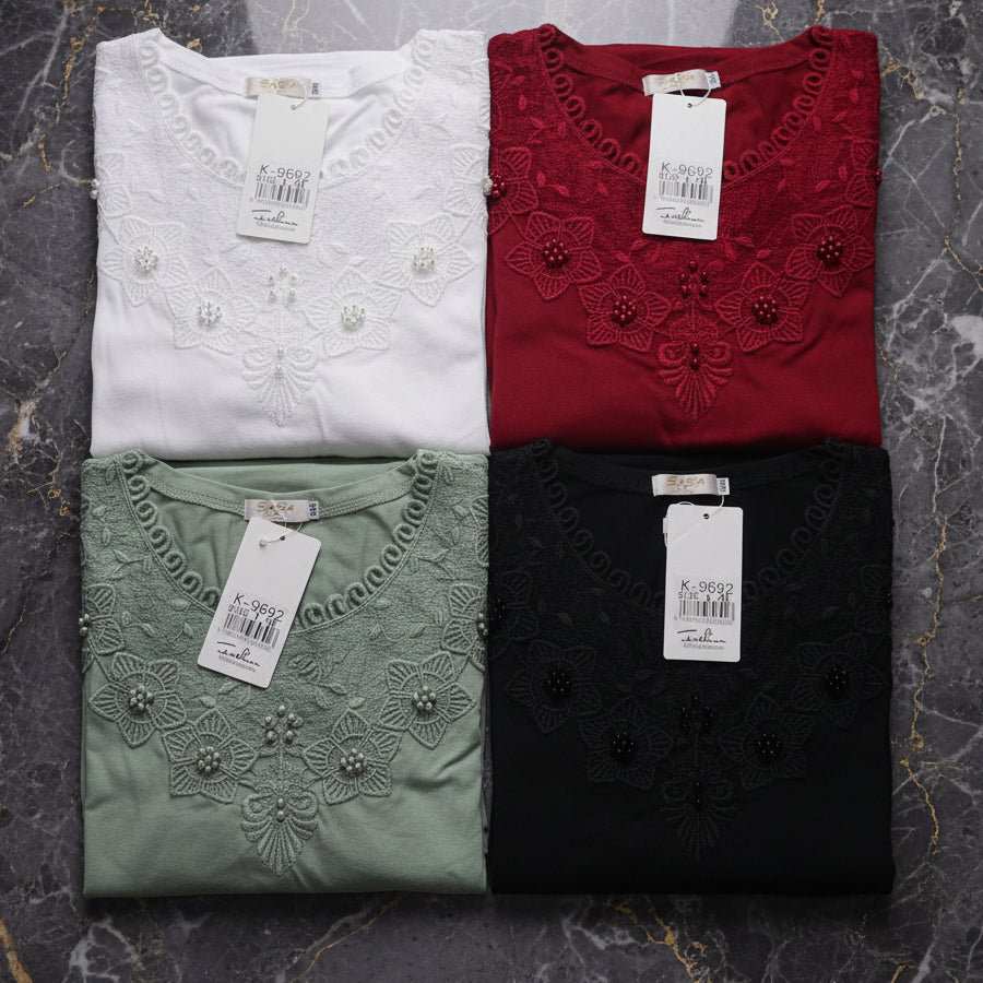 Women's Floral Rhinestone Elegant Blouse