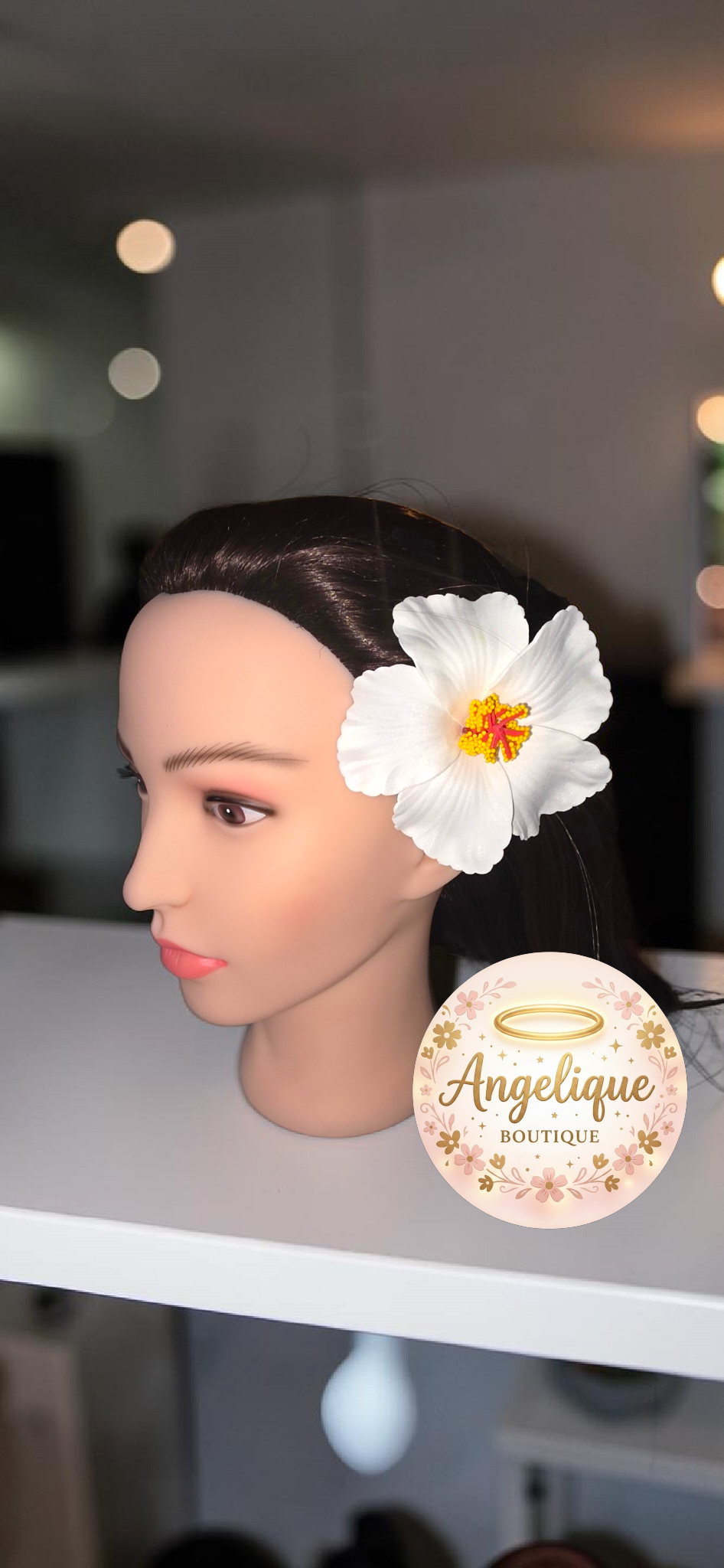 Lazo Floral de Hibiscus para el Cabello