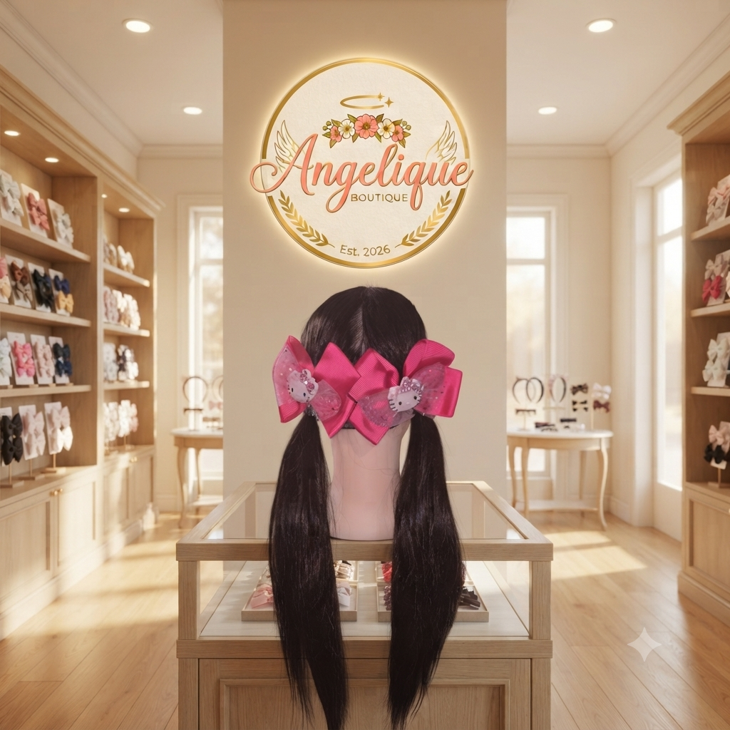 Hello Kitty & Friends Glitter Satin Hair Bow for Girls