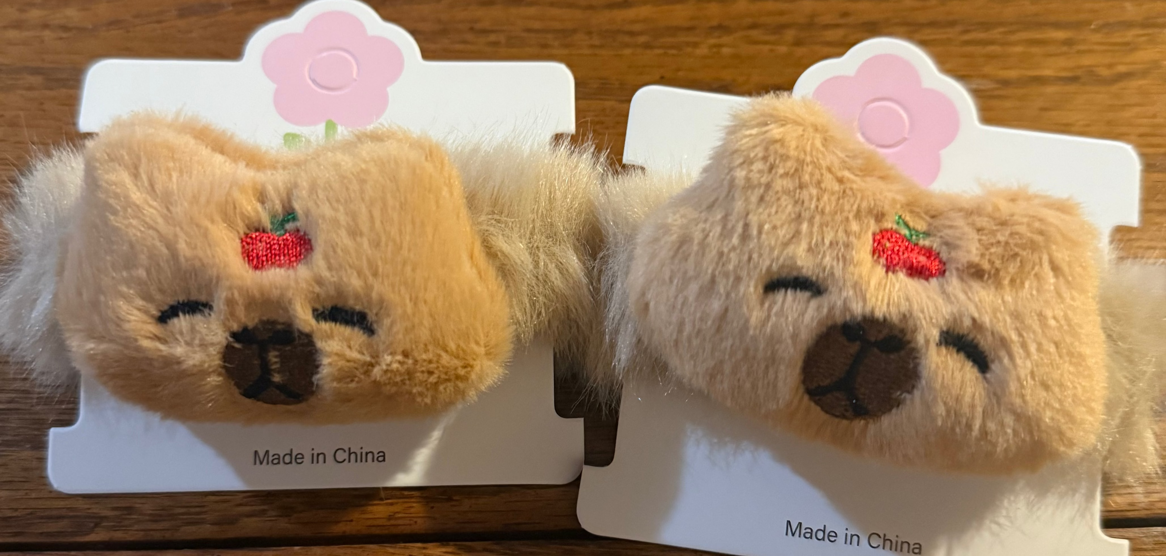 Capybara Hair Ties Set of 2 – Cute Animal Scrunchies