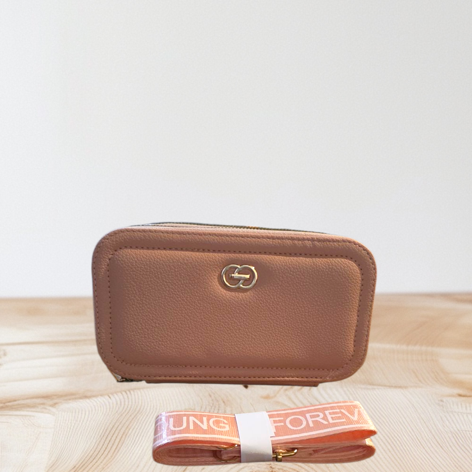 Cartera Crossbody Estilo Monograma de Lujo – Cuero Sintético con Compartimentos